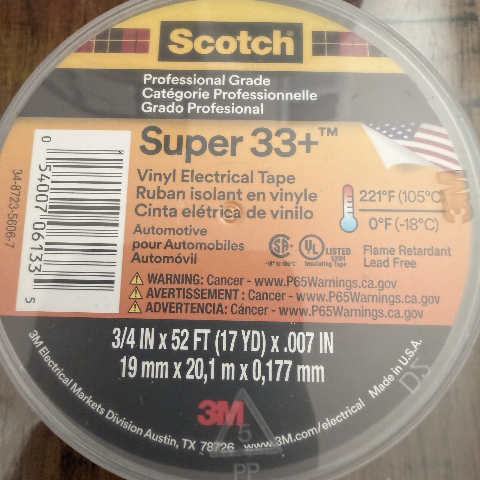 (20 ROLLS) 2PK Scotch 3M Super 33+ Vinyl Electrical Tape 06133 52FT NEW Fast 📦