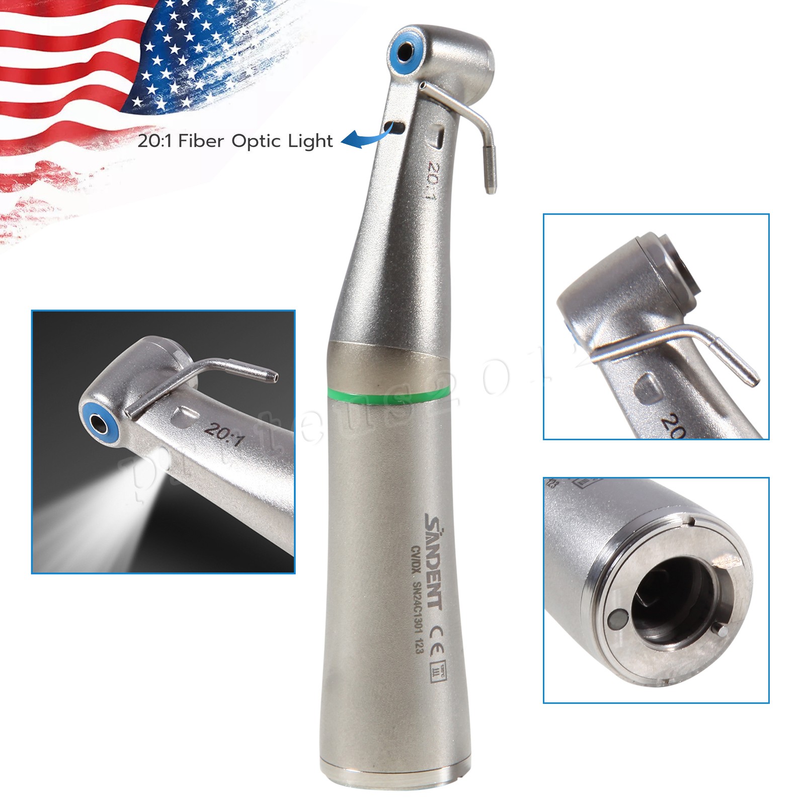 SANDENT Dental Surgery 20:1 Implant Low Speed LED/ Contra Angle Handpiece