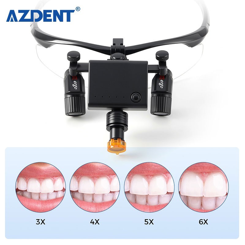 4.0X Dental Surgical Medical Ergo Loupes Magnifier Binocular Glass +Head Light