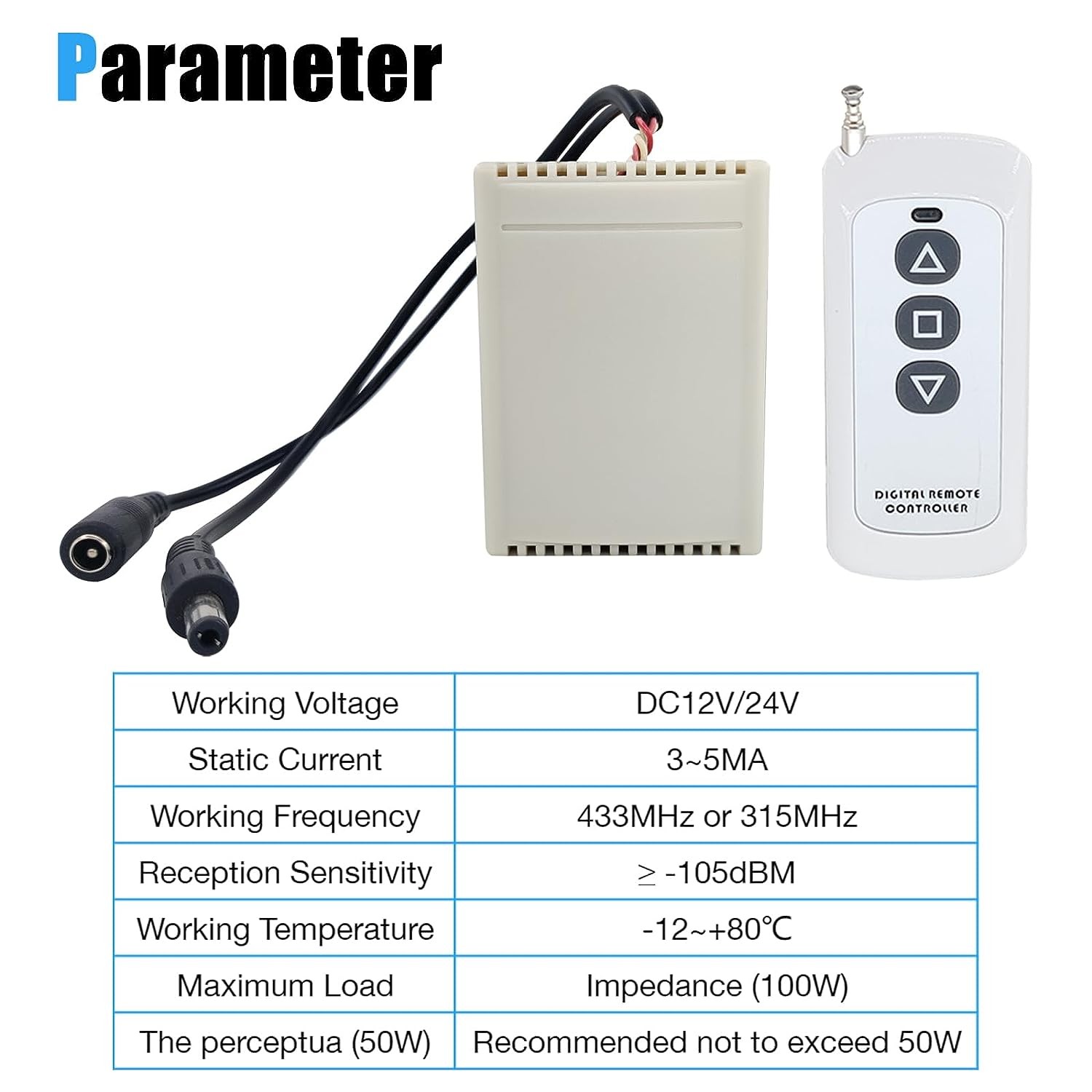 12V 24V Motor Linear Actuator Wireless Remote Controller Forward Reverse Control