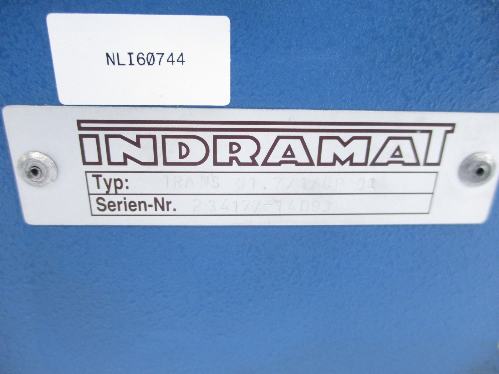 INDRAMAT TRANS01.7/1/OP01 (AS PICTURED) REMAN