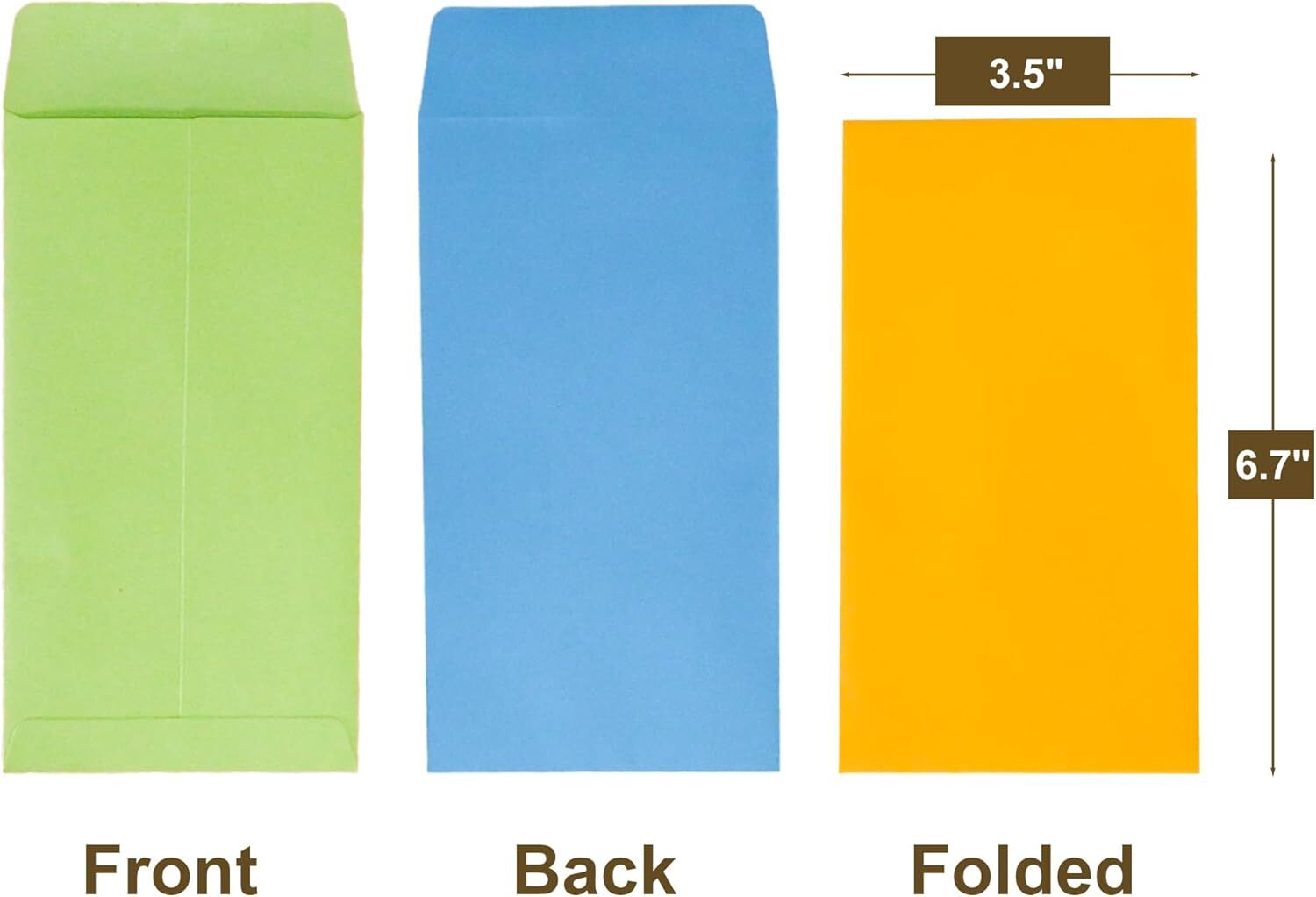 #1 120 Pieces Cash Envelopes 3.5″ x 6.7″ with Gummed Flap Small Parts Envelop…