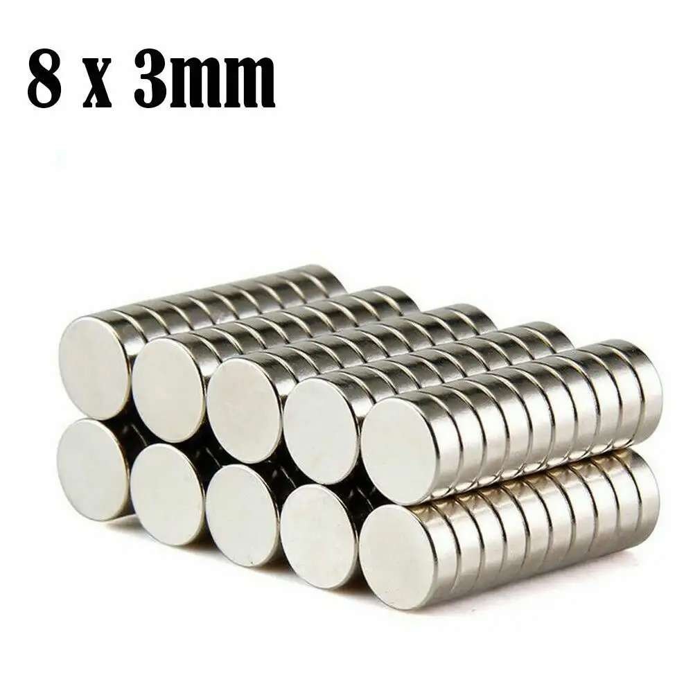 LOT5-100 Round Neodymium Magnets N52 Super Strong Rare Earth Small Large Magnets