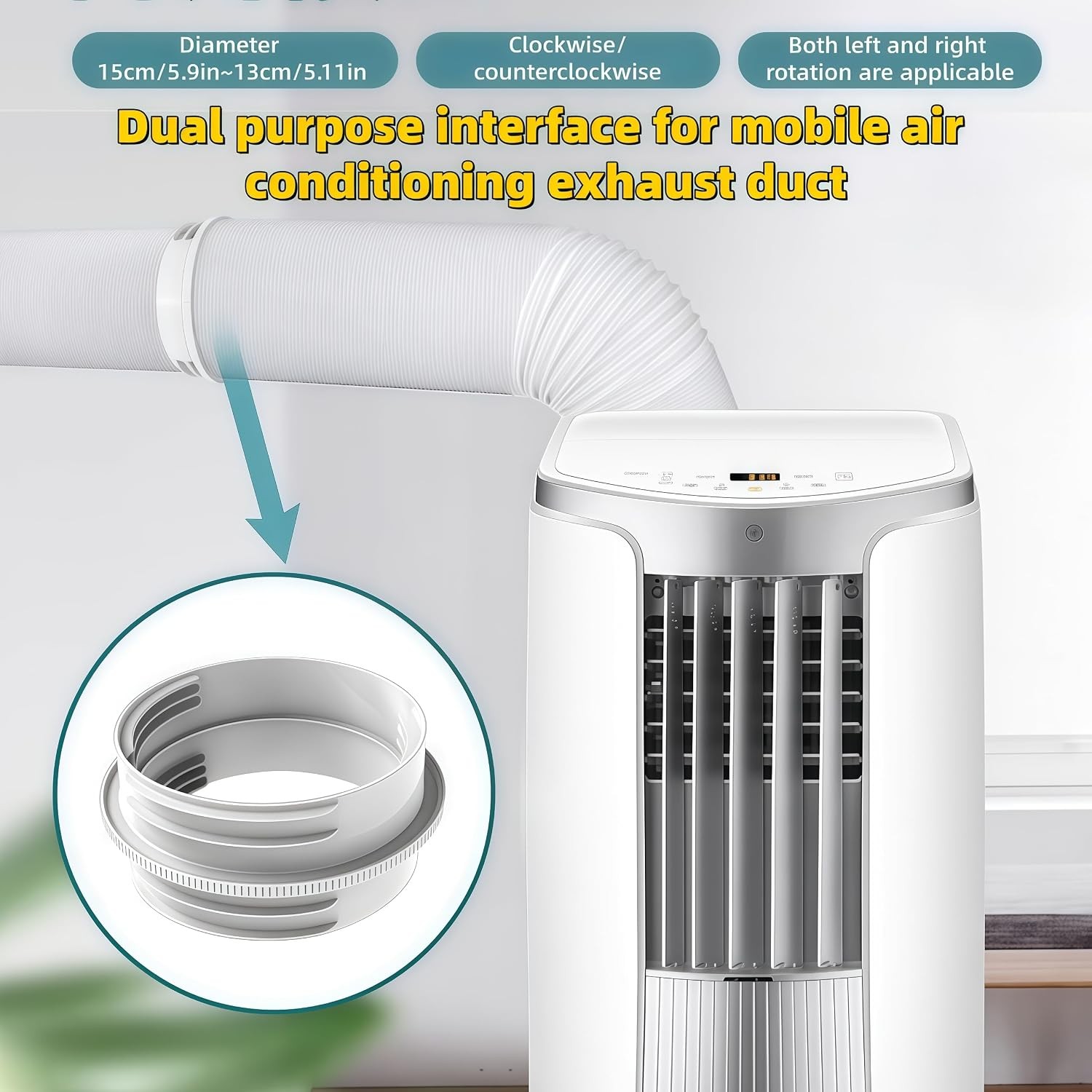 Portable Air Conditioner Hose Connector, Universal Exhaust Hose Coupler for 5.1