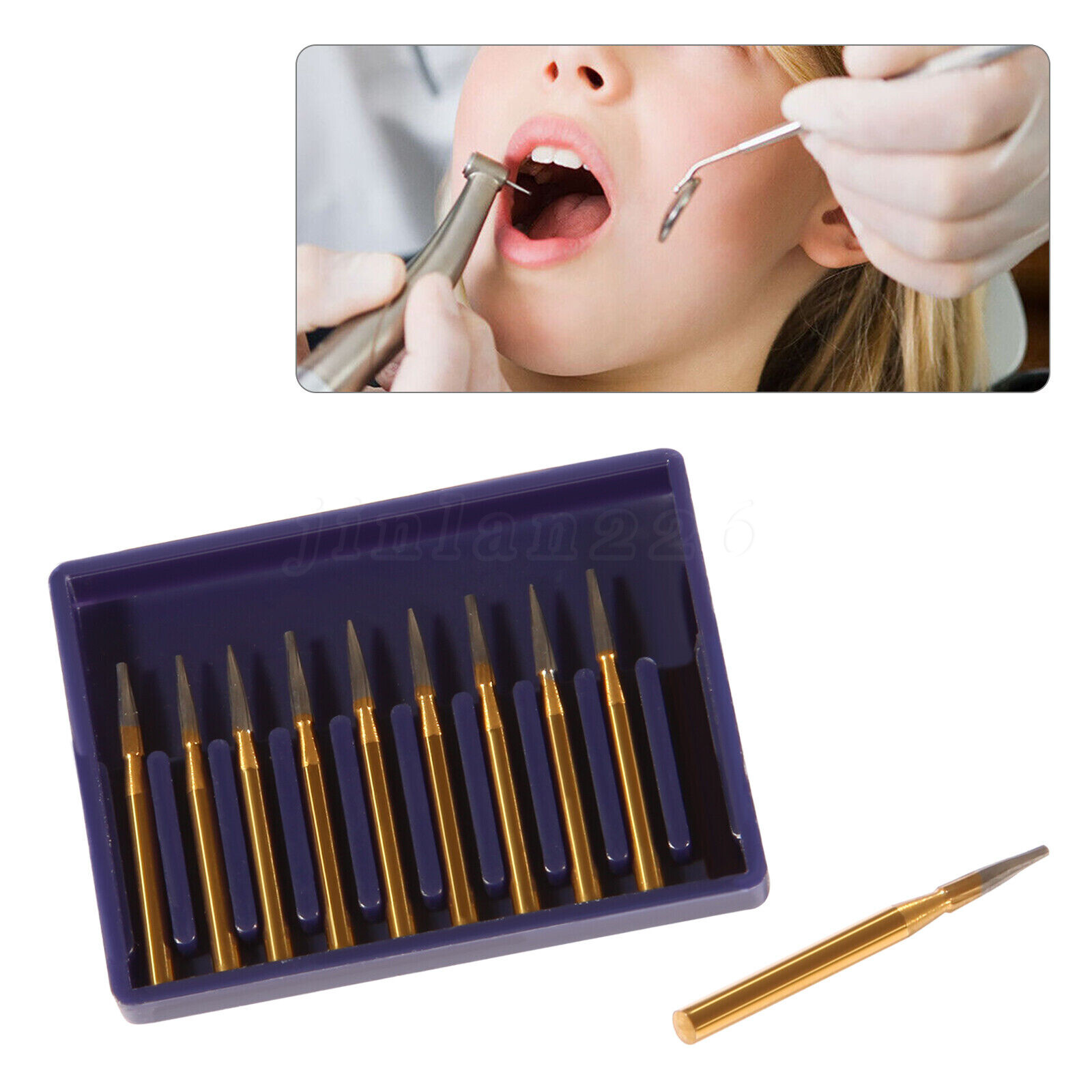 Dental Tungsten Carbide Burs Trimming & Finishing & Polishing Flame FG 7901