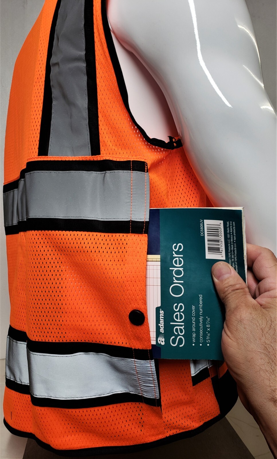 USA FLAG HIGH VISIBILITY Surveyor Two Tones Safety Vest Mesh front & back