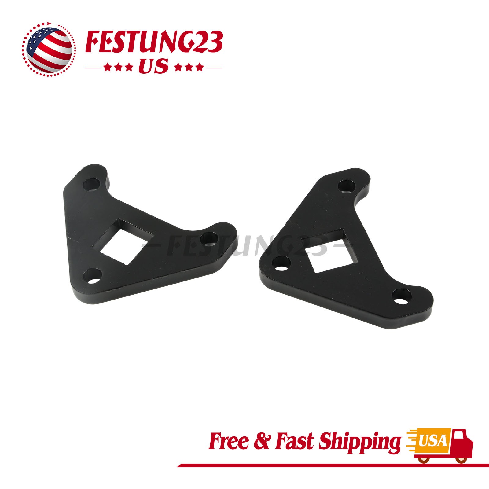 2Pcs Flange bracket Fits For Chinese Mini Excavator Drive Motor Bracket BLACK