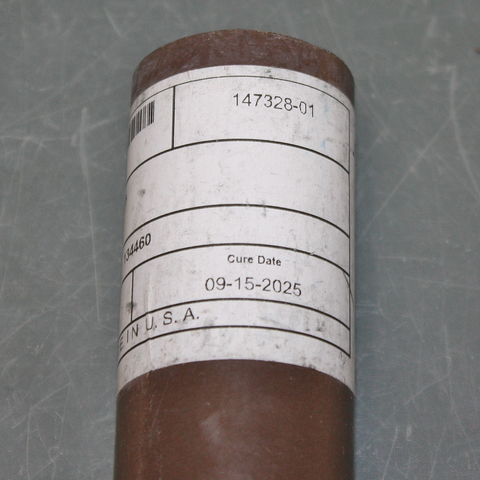 40% Bronze PTFE Filled Plastic Round Rod Bar 147328-01, 38mm Diameter x 160mm