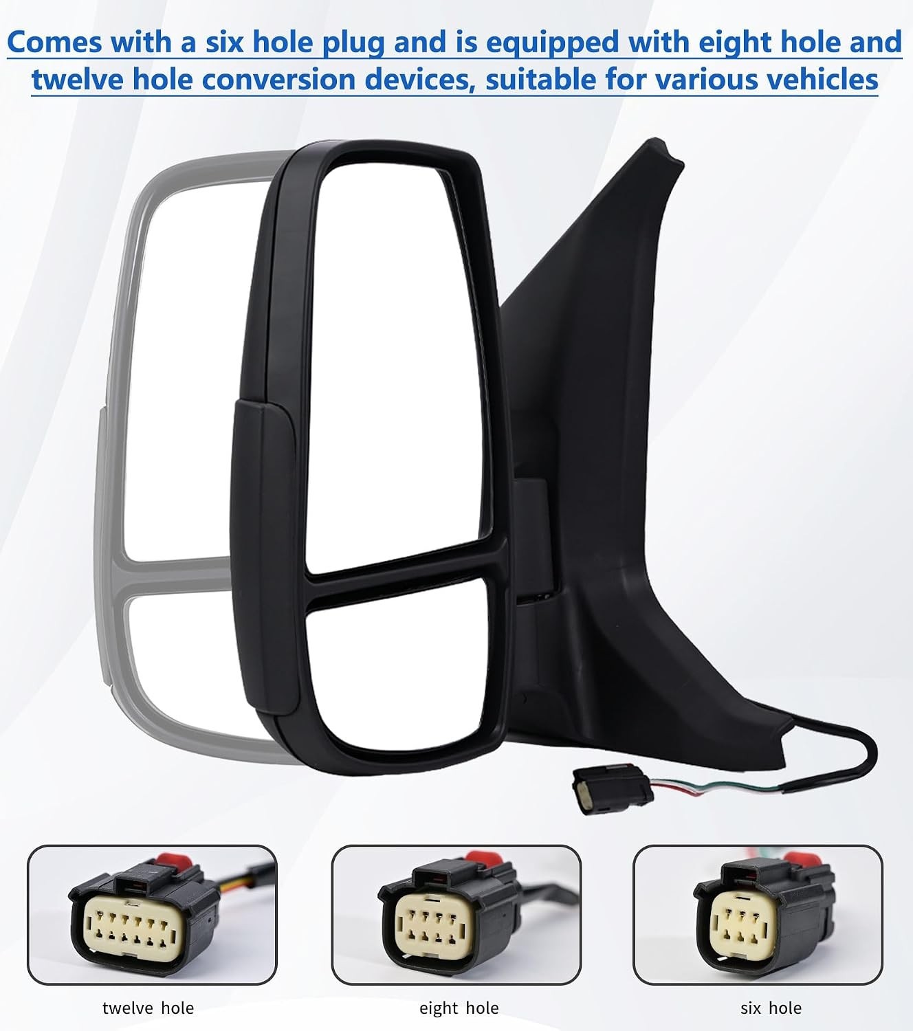 Driver Side Mirror,Mirror Assembly Compatible with 2015-2025 Ford Transit 150 25