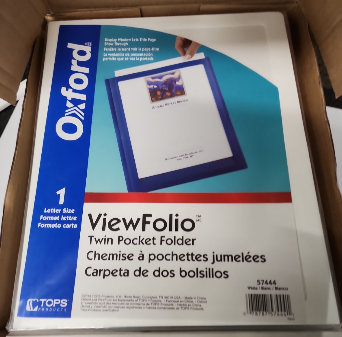 25x Oxford Viewfolio Framed Twin Pocket Window Portfolio – Letter – 8.50″ X 11″