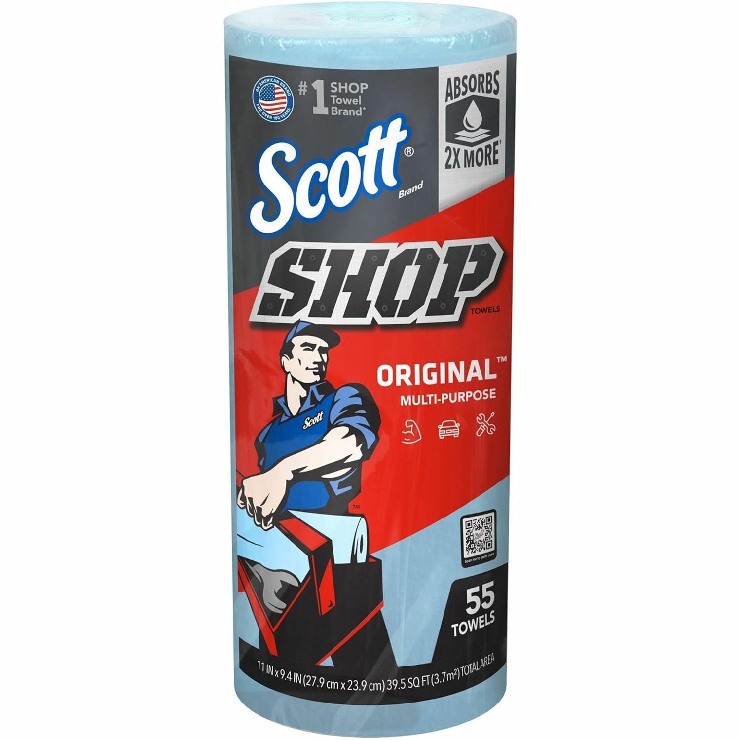 10″ x 12″ Kimberly-Clark 75190 Shop Towels Blue 1 Box of 200 1 Box of 200 Towels