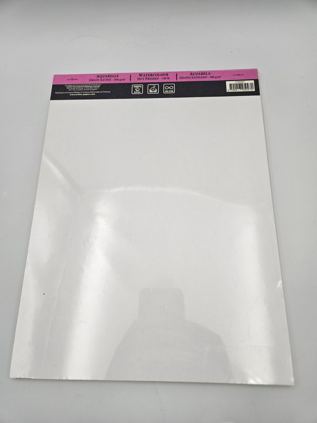 Arches Watercolor Pad 9×12 Inches 140lb/300gsm Hot Press, White 9″x12″ Brand New
