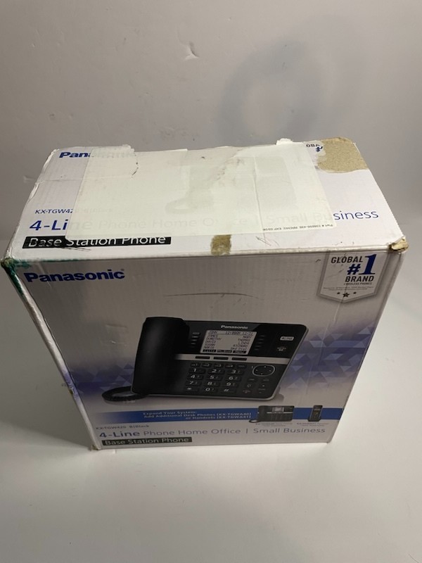 Panasonic Office Phone System Corded Base Station with 4 Lines KX-TGW420B Black