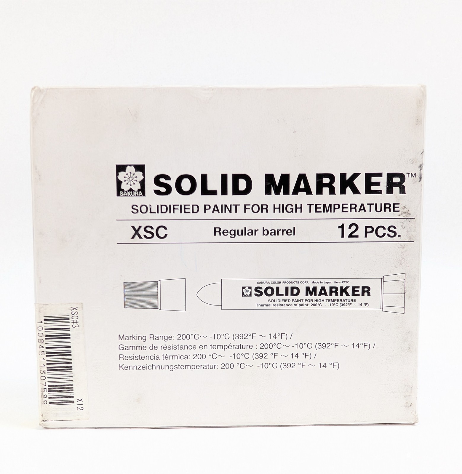 Sakura Solid Paint Marker Yellow XSC-3 High Temperature Paint Stick 12-Pack