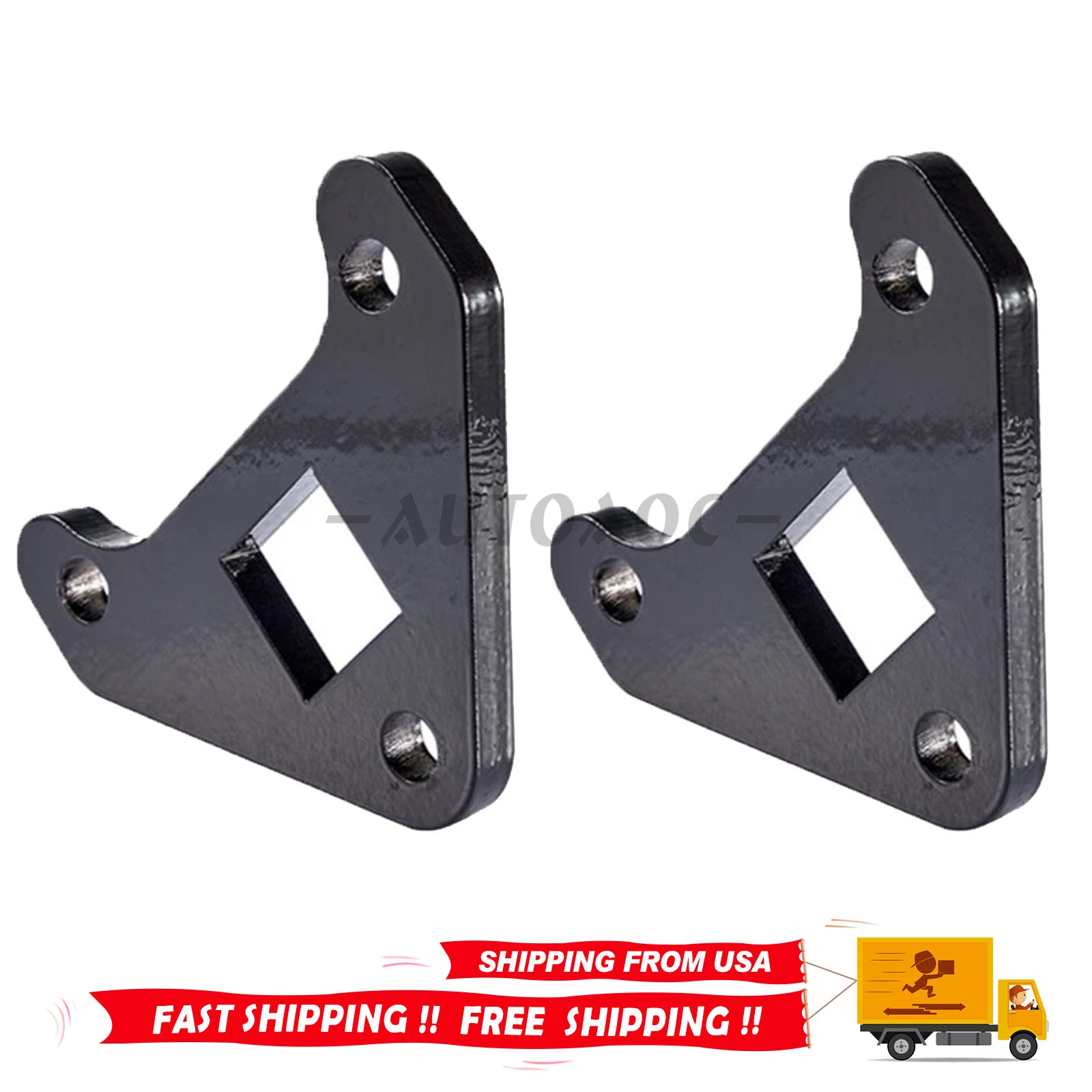 Fits For Chinese Mini Excavator Drive Motor Bracket BLACK Flange bracket 2Pcs