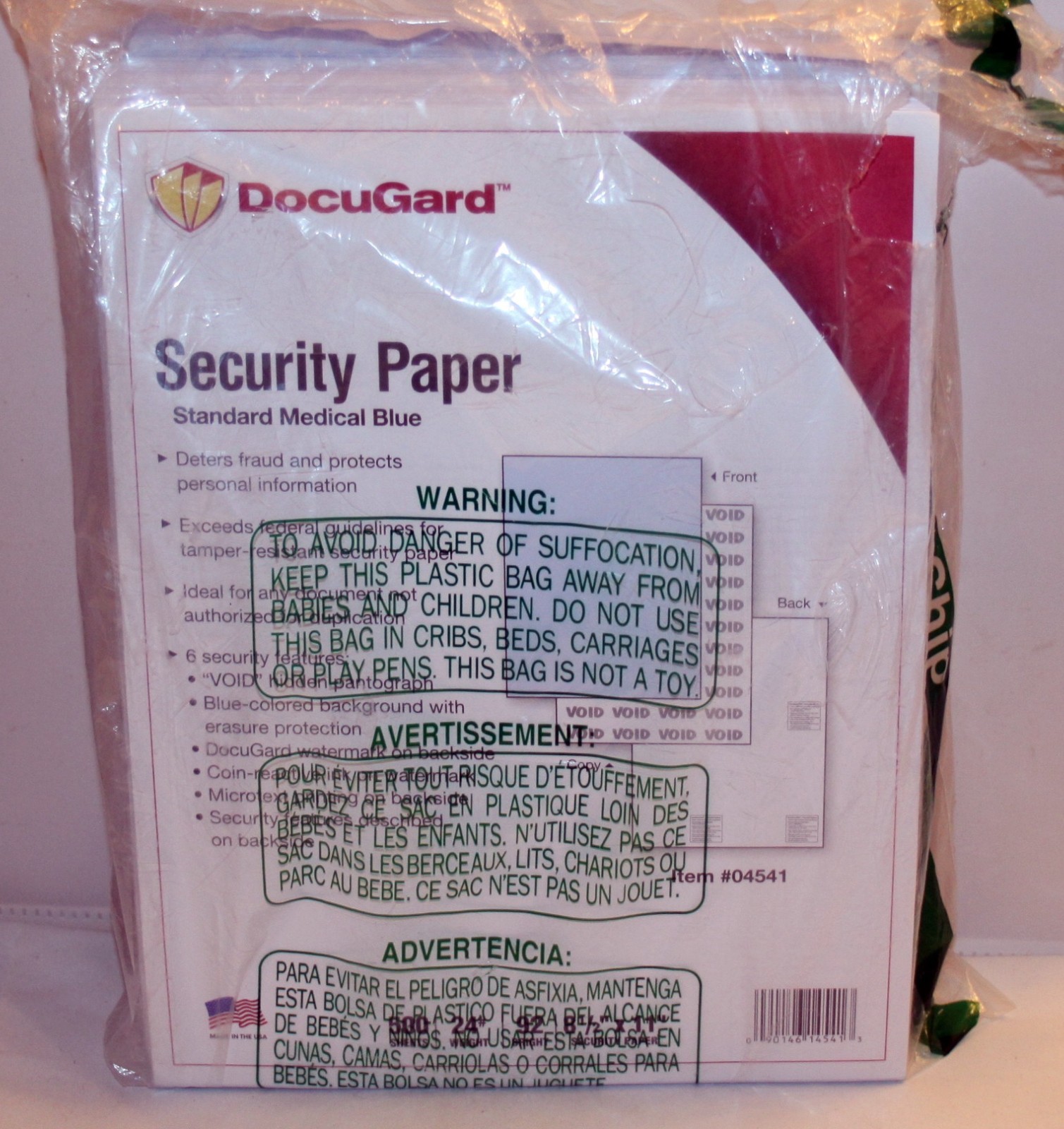 Docuguard Security Paper – Letter – 8.50″ X 11″ – 500 / Ream – Blue (PRB04541)