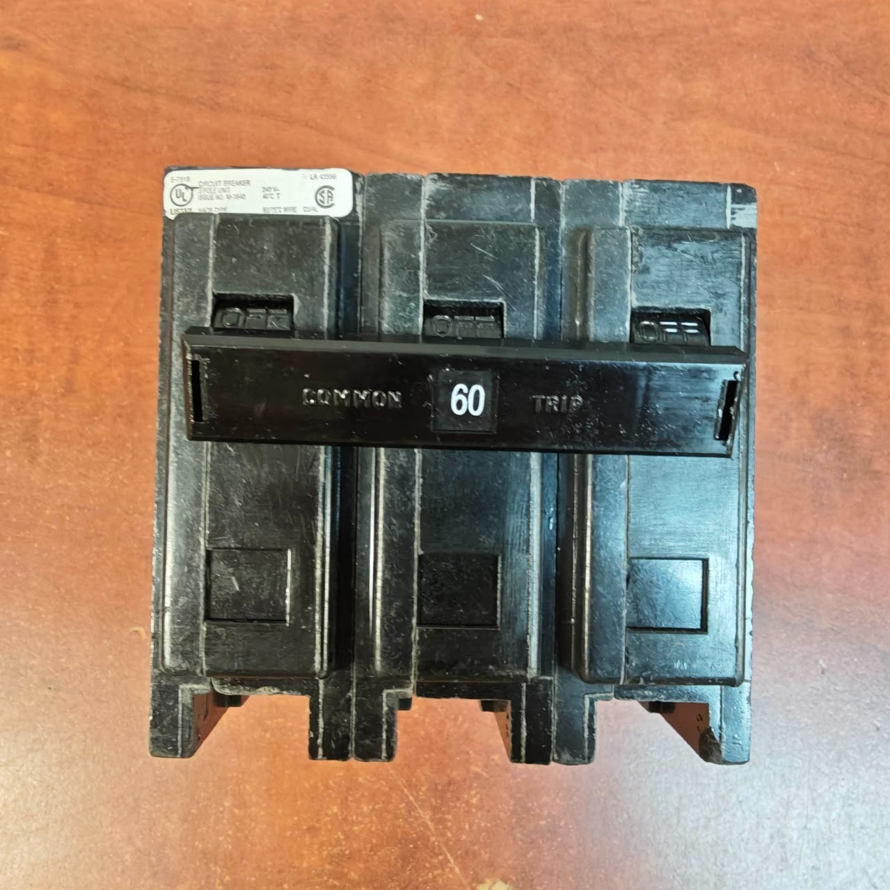 Eaton QBHW3060H 3 Pole 60 Amp 240 Volt 22kA@240V Bolt On Breaker
