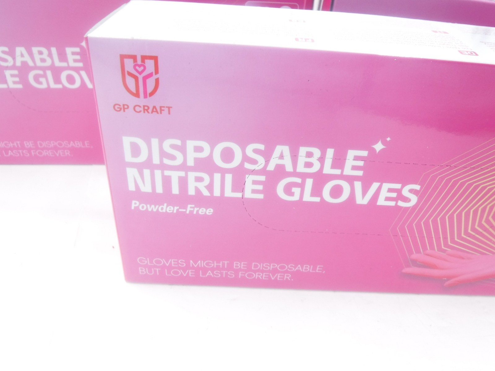 500 Pack GP Craft Size Small Pink Disposable Pink Nitrile Gloves