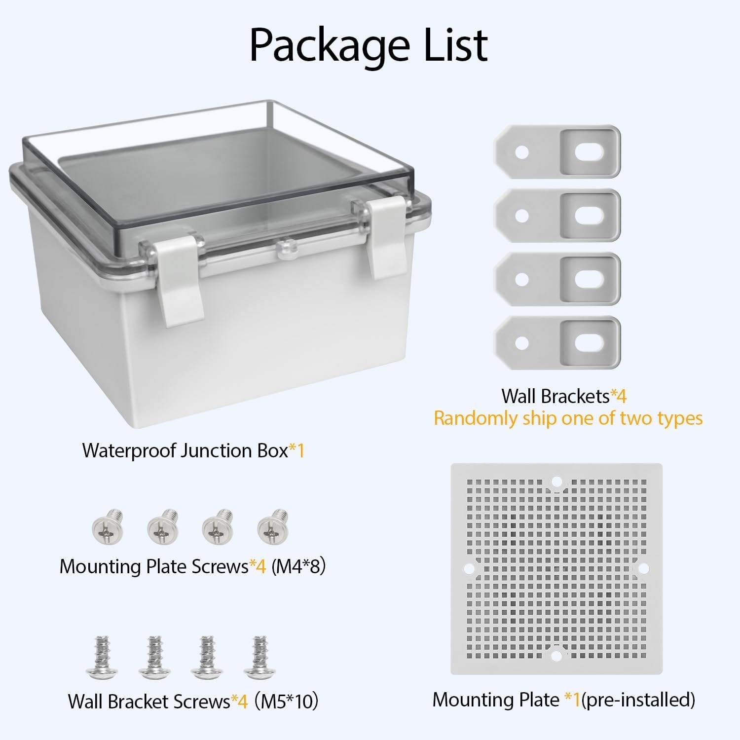 ABS Plastic Dustproof Waterproof Junction Box Hinged Shell Universal Electri…