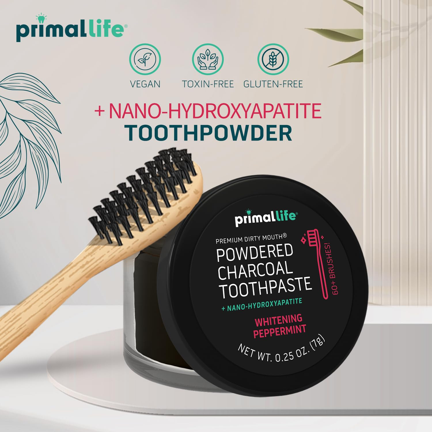 -Dirty Mouth Toothpowder, Activated Charcoal Tooth Cleaning Powder, Essential Oi