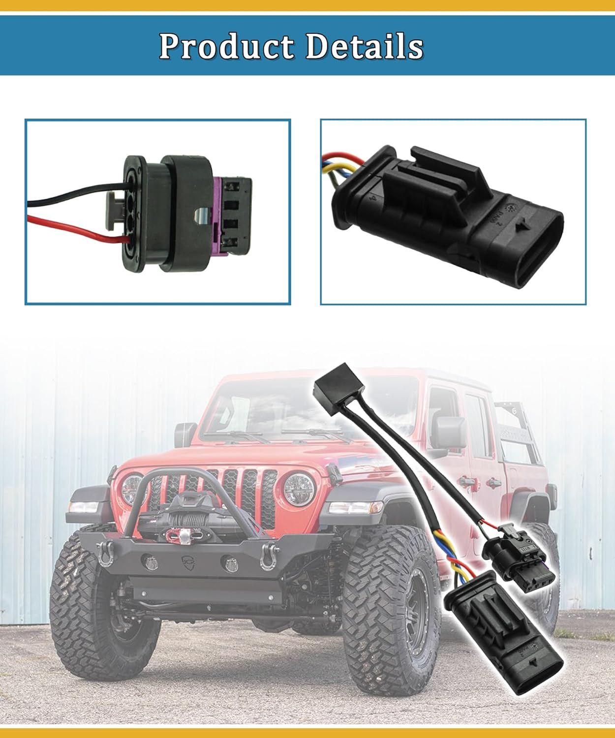 Z-LKR-OEM Locker Sensor Bypass Harness Fits for 2018-2023 Jeep Wrangler JL/JL…