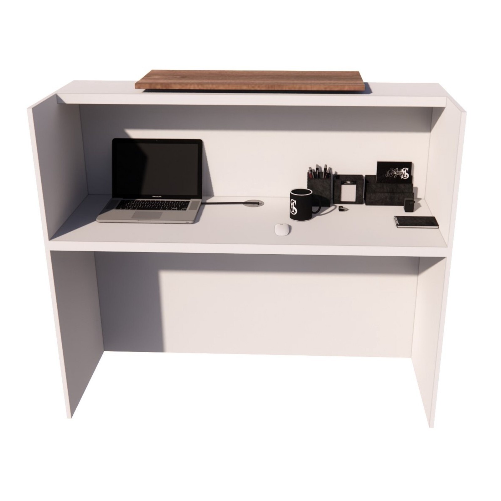 Reception Front Desk Counter Top, Laminate Desktop, Standing Table for Salon