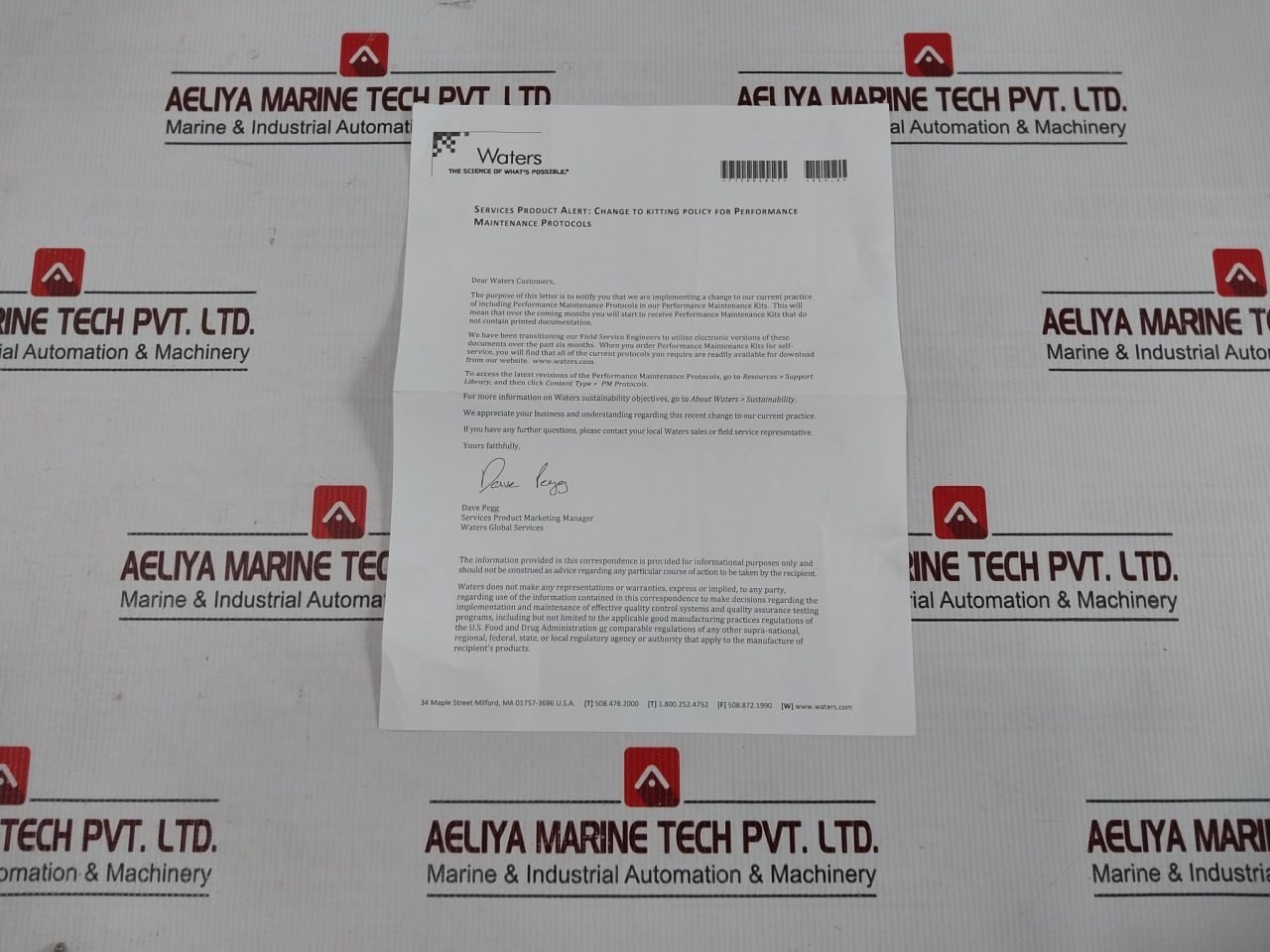 Waters 201000131 2475 Performance Maintenance Kit Rev D WAT070412