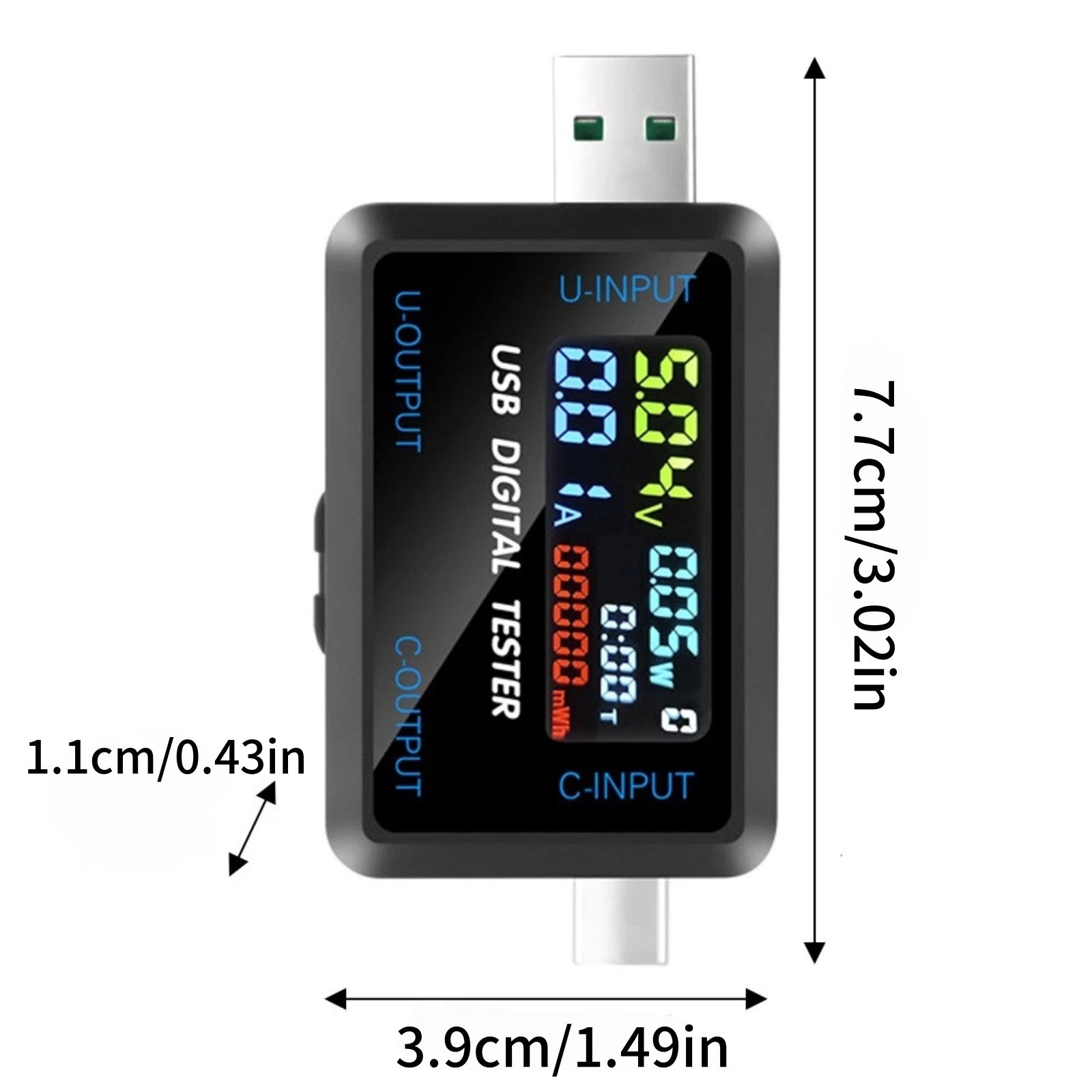 Portable USB C Voltmeter Current Meter Tester for Power Bank Charger Cable Test