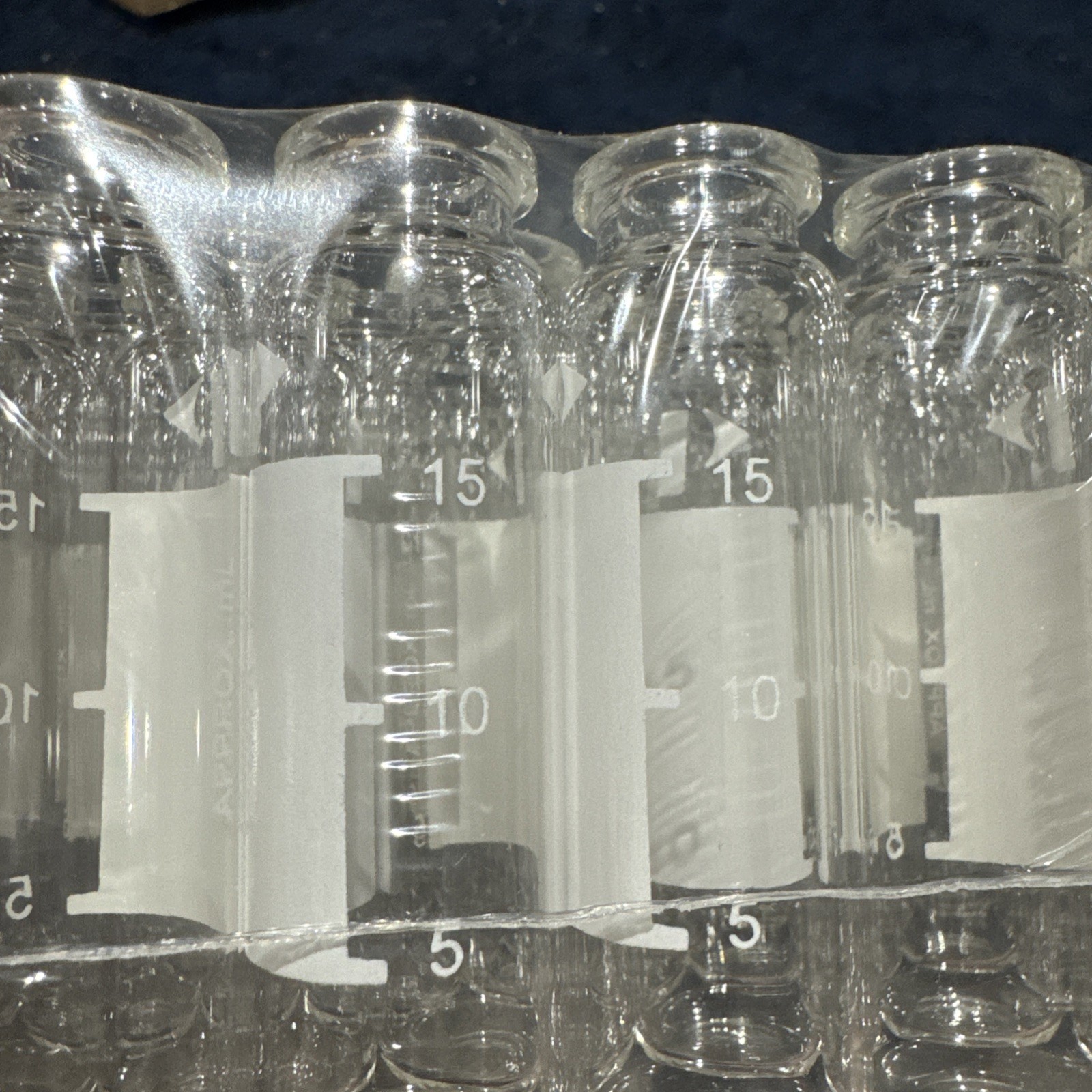 20 mL Crimp Top Clear Glass Vial with Write on Patch and Fill Lines 100PK