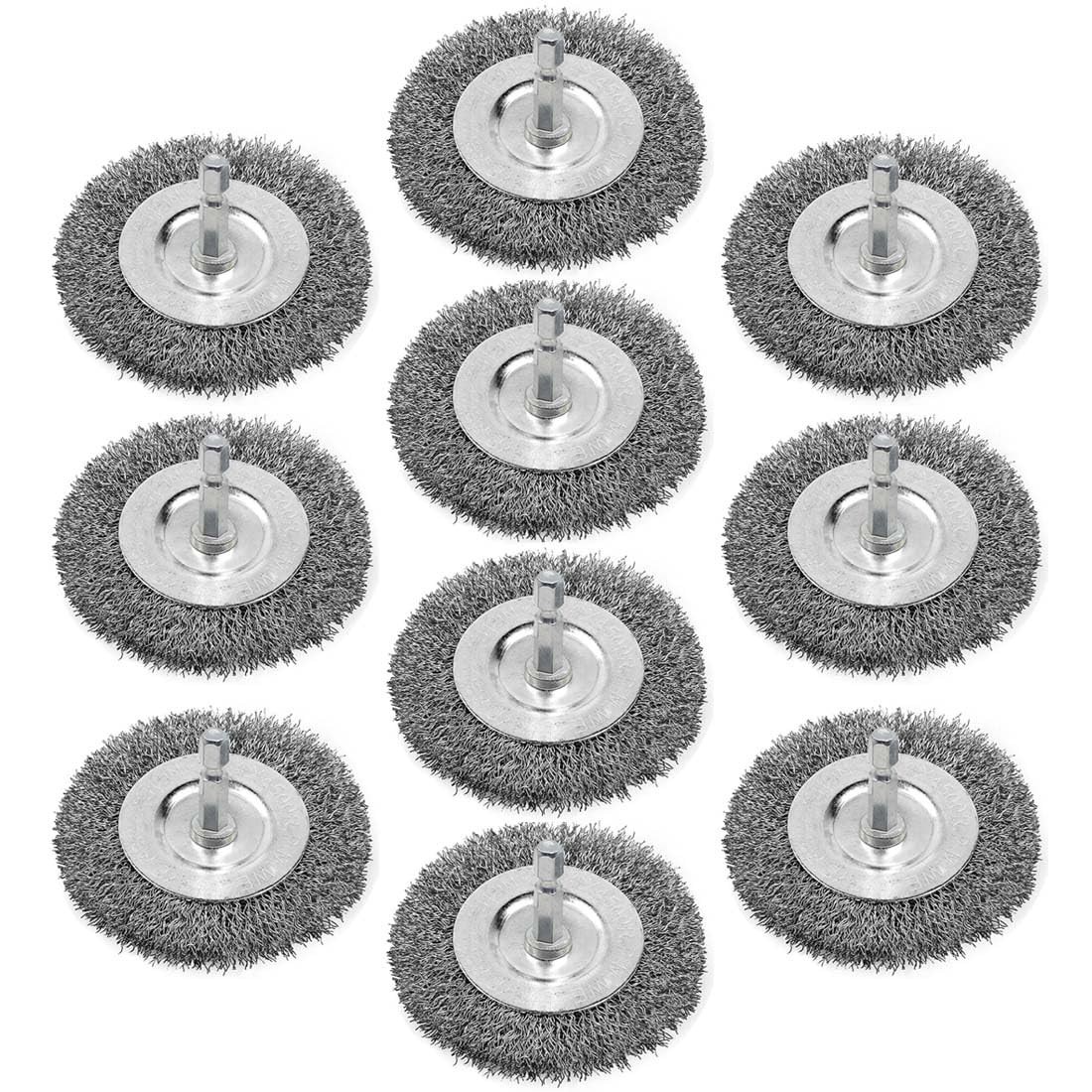4″ Wire Brush Cup Set – 10pcs Coarse Steel Wheels for Rust Removal & Paint Clean