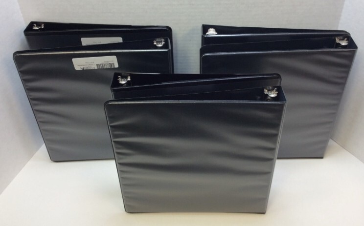 Blue Summit Supplies 1″ 3-Ring Binders, Black, Case of 6, Free Shipping