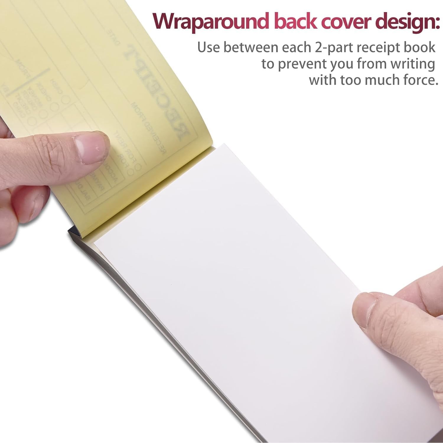 XKDOUS 2 Pack Money and Rent Receipt Book, 2-Part Carbonless, 2-3/4 x 6-1/2