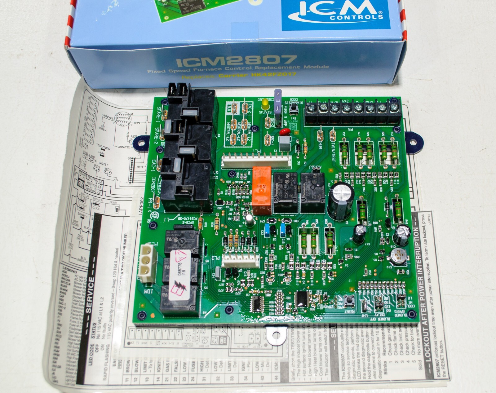 ICM Controls ICM2807 Fixed Speed Furnace Control Board