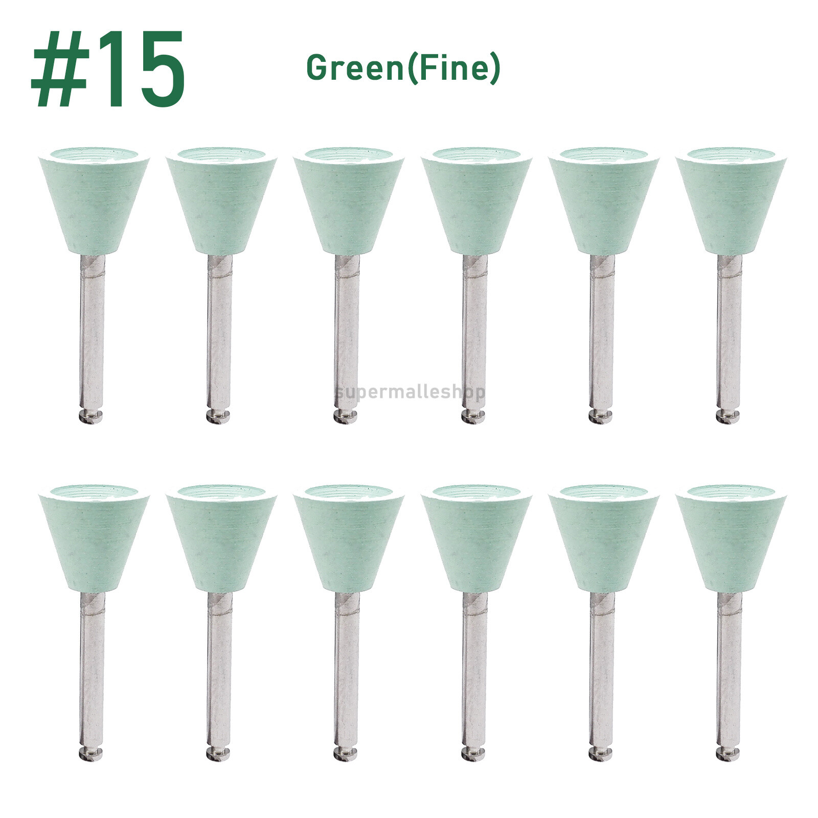 12X Dental Composite Polishing Burs Kit RA Silicone Polisher 2.35mm Contra Angle