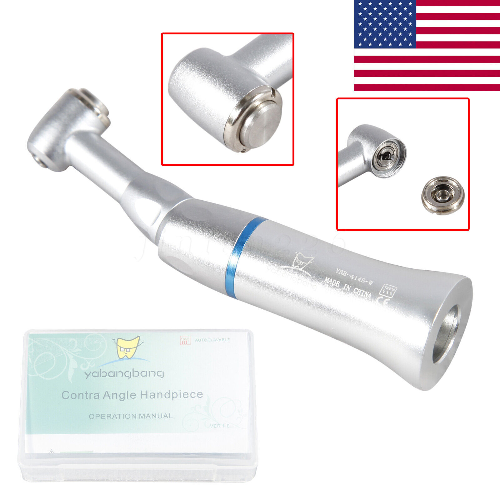 10* BURR Dental Fast High Speed Handpiece Push Turbine 4 Holes Fit NSK Pana Max
