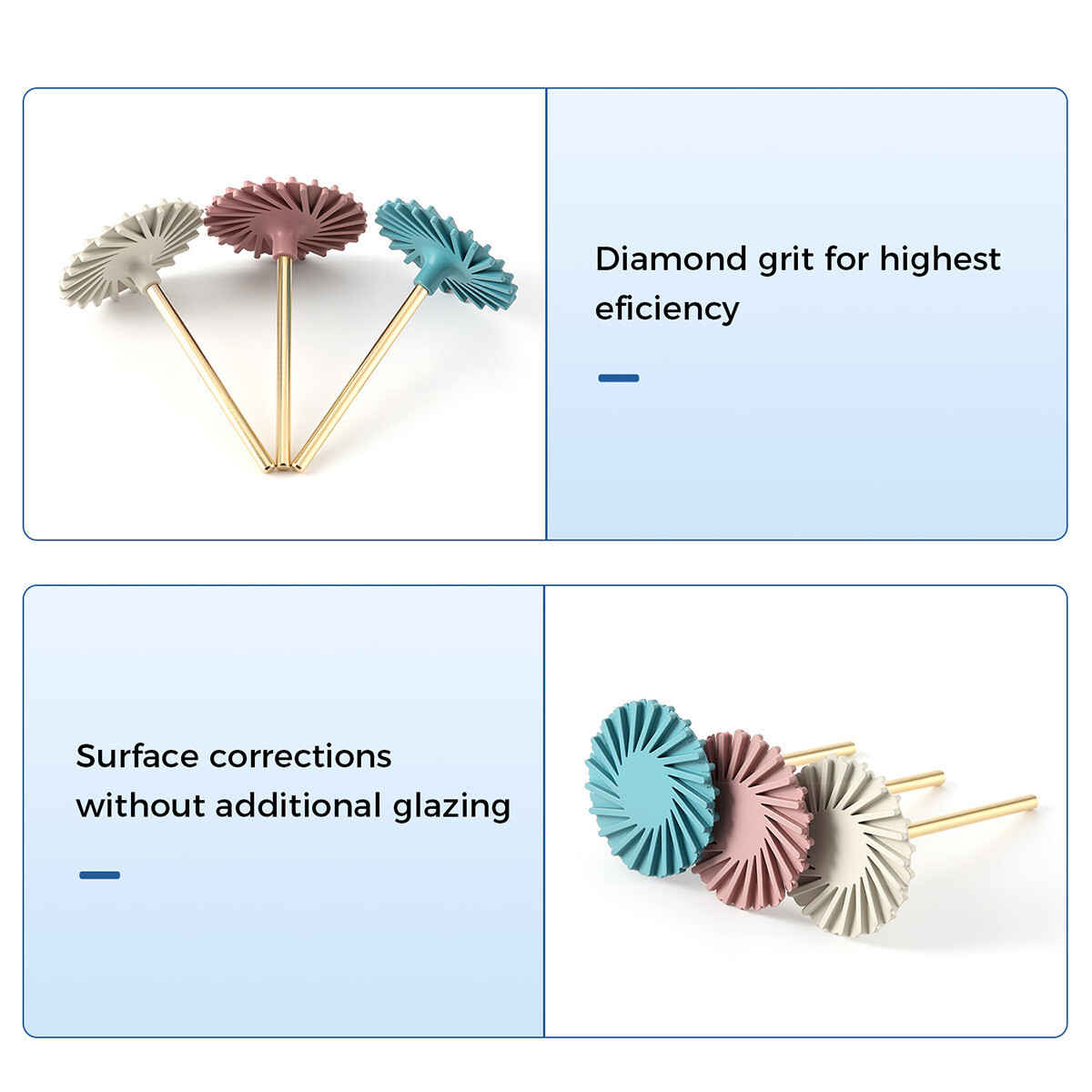 AZDENT Dental composite polishing diamond HP 2.35mm disc wheel for Handpiece