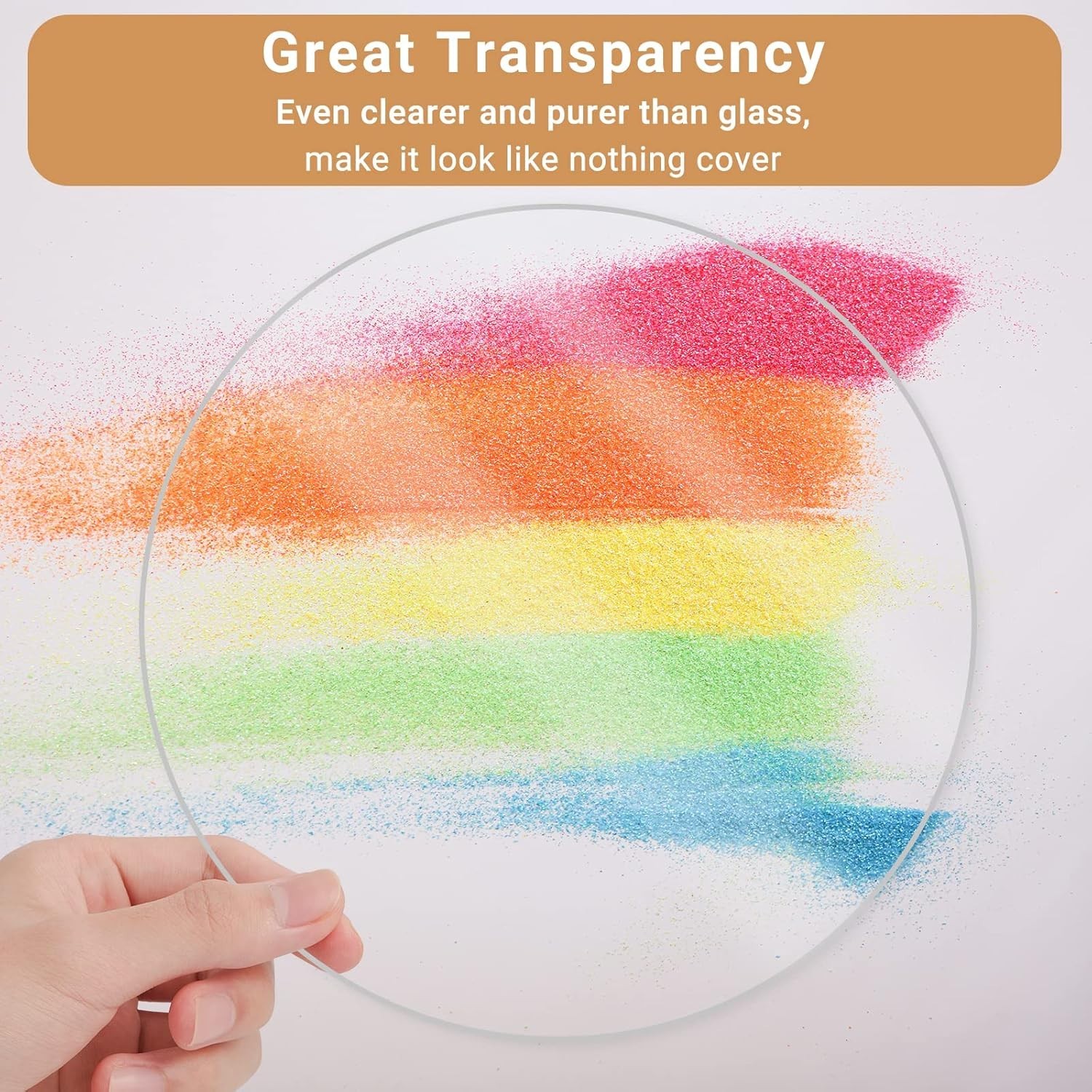High Clarity 6″ Round Plexiglass Sheets – Perfect for Art Crafts & Frames