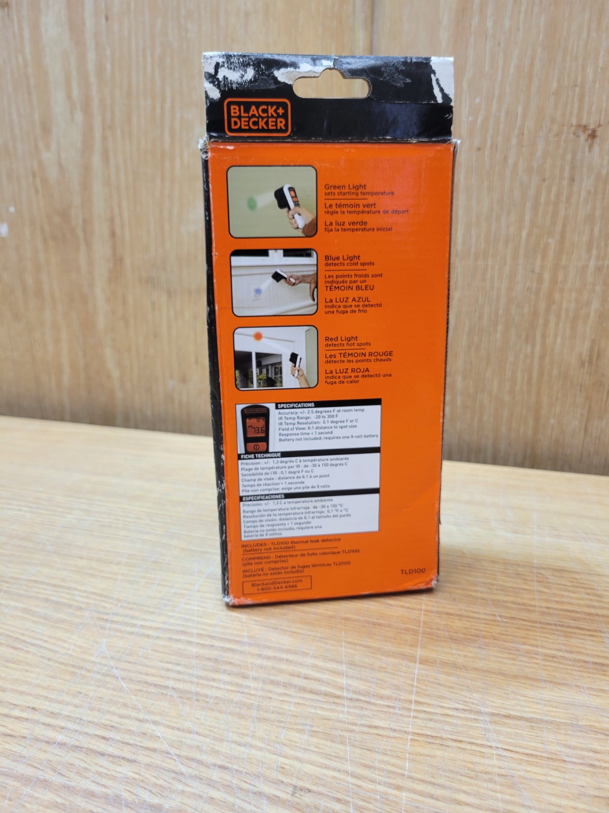 BLACK+DECKER TLD100 Thermal Leak Detector Infrared IR Tested Working w/ Box