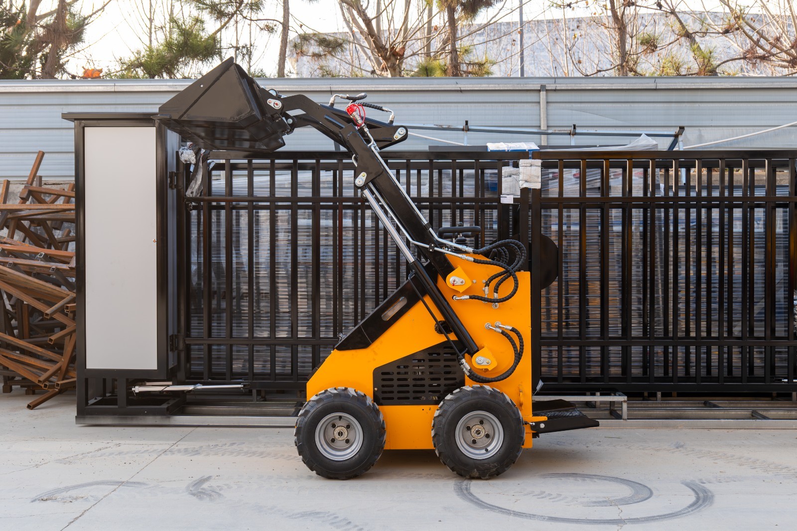 Free Ship MS380 MINI Skid Steer Loaders 23HP Wheeled Skid Steer EPA Gas Engine