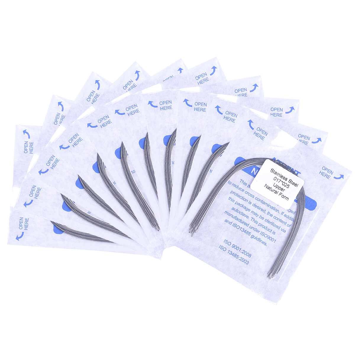 AZDENT Dental Orthodontic Stainless Steel Rectangular Arch Wires Natural Form