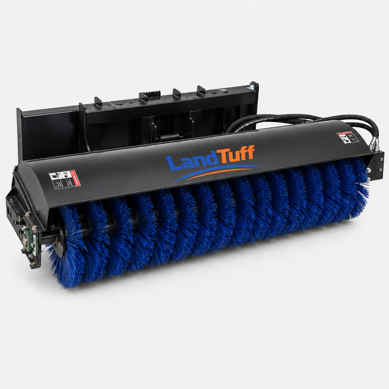 72″ Skid Steer Angle Broom Hydraulic Sweeper Attachment Quick Attach Not Mini