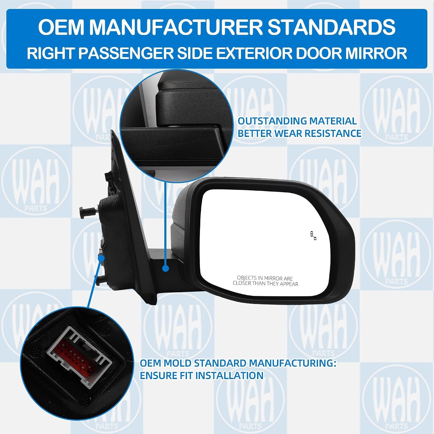 Right Passenger Side Exterior Door Mirror Compatible with 2022-2025 Ford Maveric
