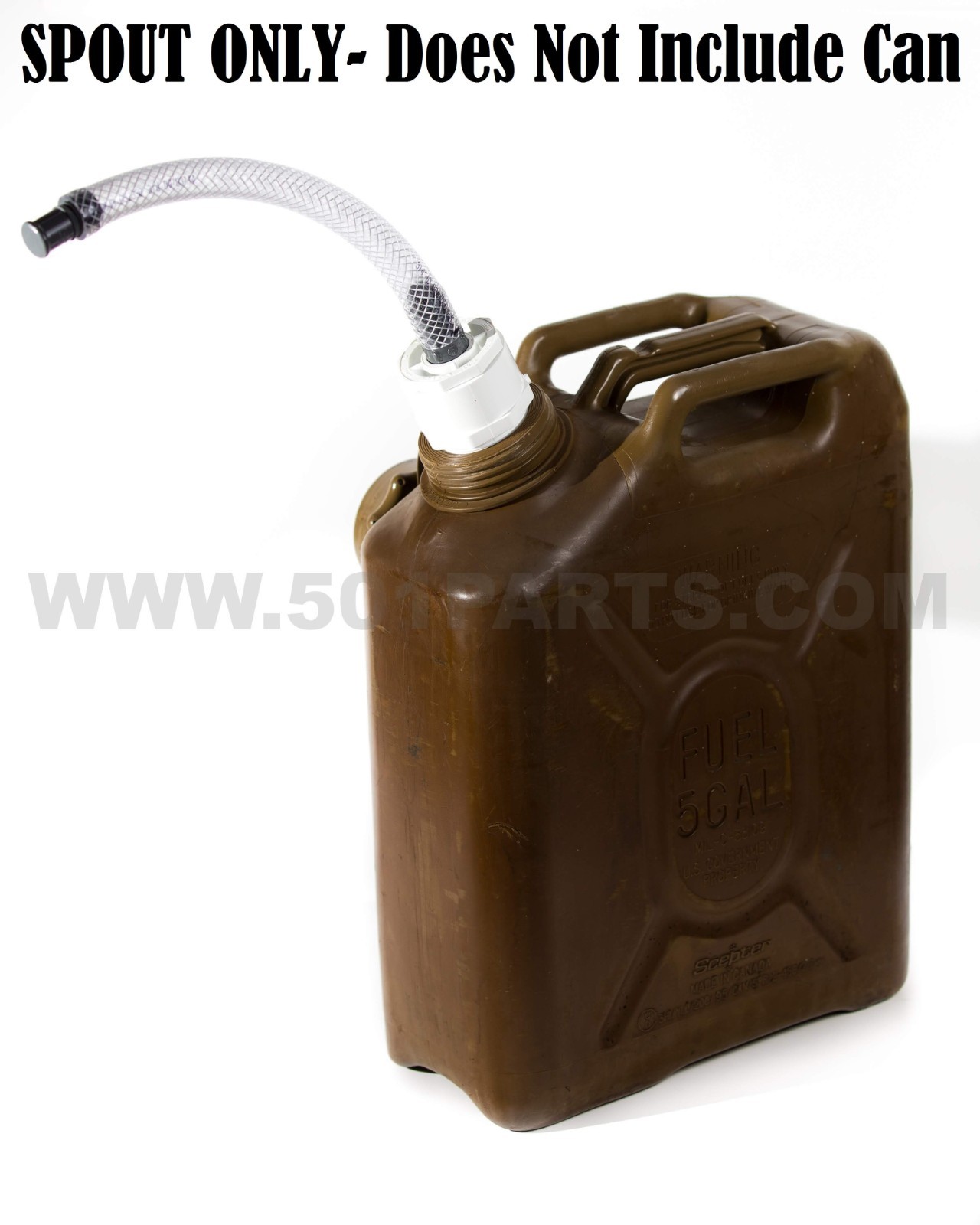 High Flow Military Fuel Can Spout – Multi-Fuel, 4 sizes Avail, Includes Filter