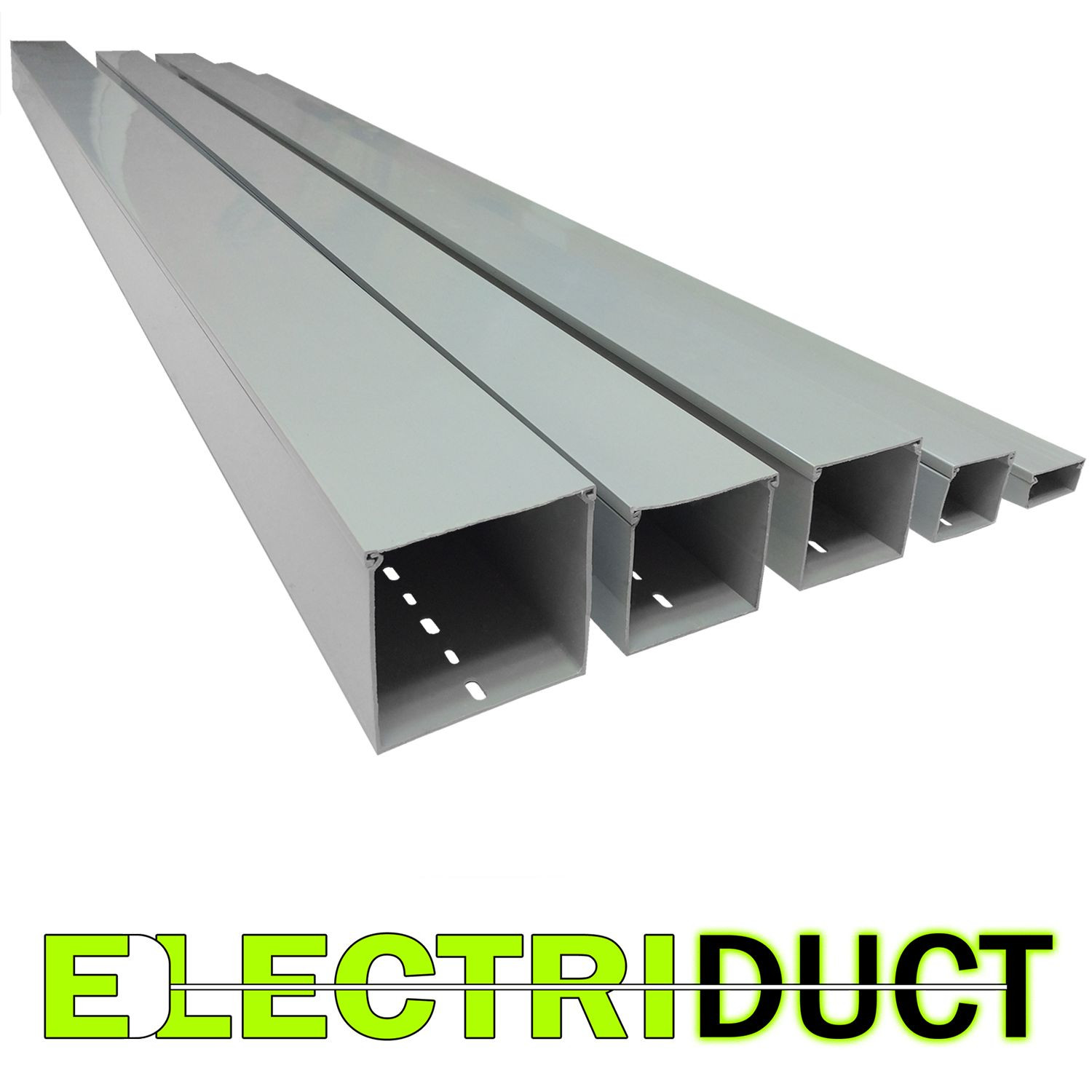 2″ x 2″ Solid Wall Wire Duct – 12 Sticks – Total Feet: 79FT – Gray – Electriduct
