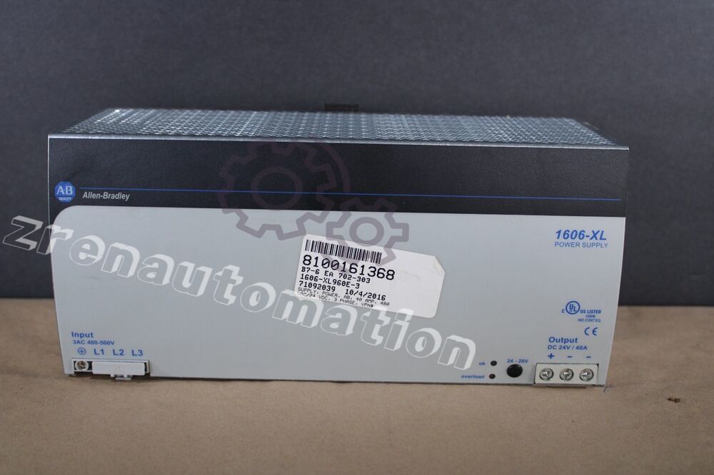 AB 1606-XL960E-3 SER A POWER SUPPLY Input 3AC 400-500V Output DC 24V Spot Goods