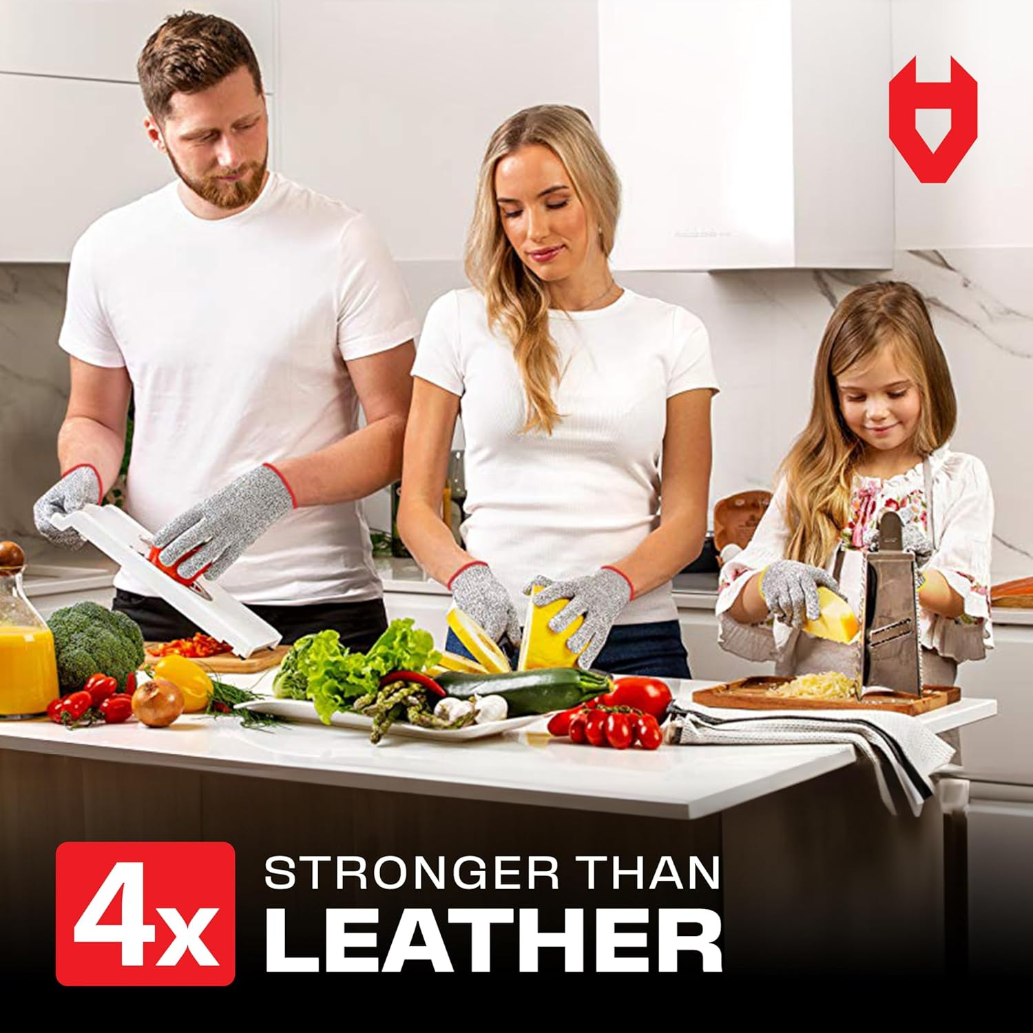 NoCry Premium Cut Resistant Gloves Food Grade — Level 5 Protection; Ambidextrous