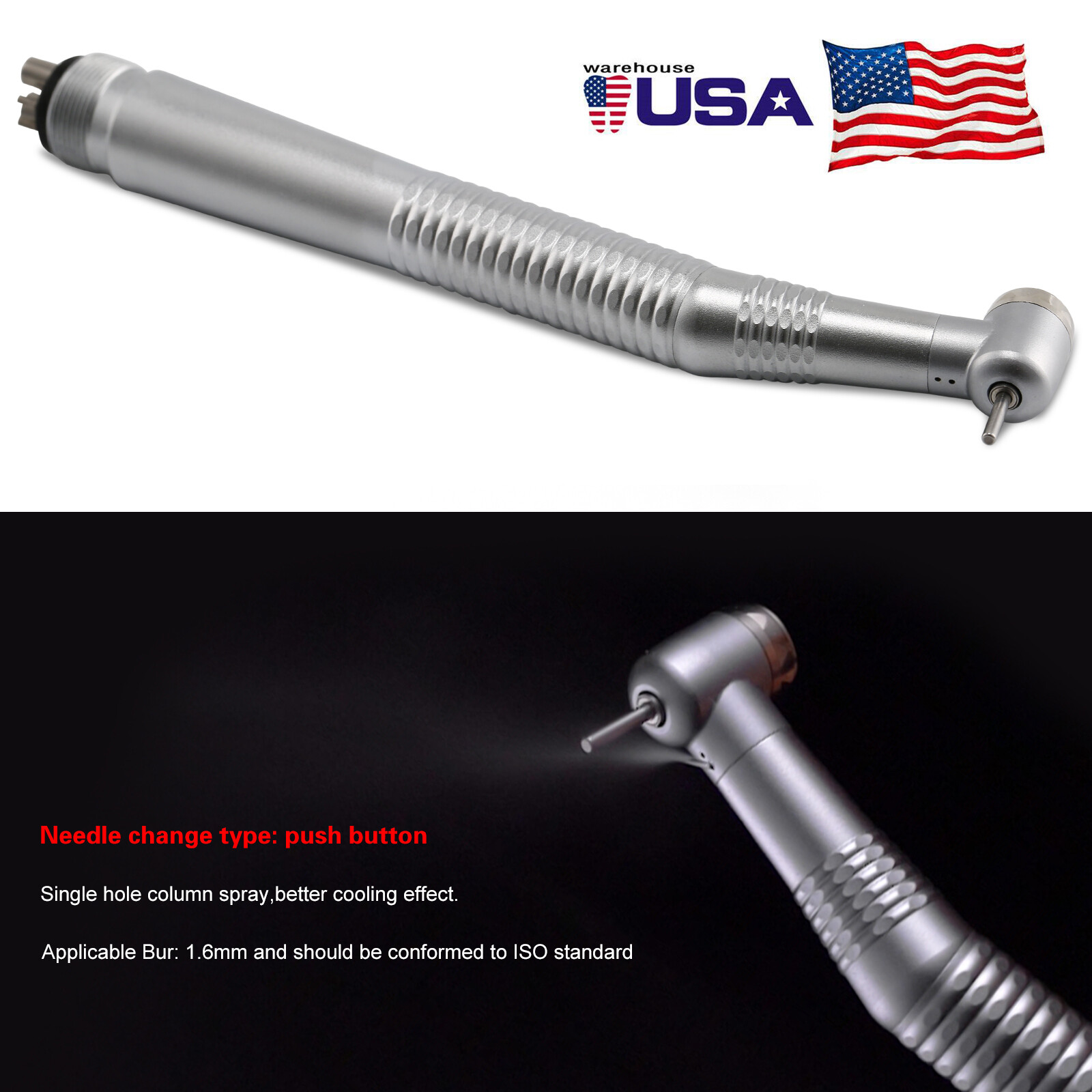 SEASKY NSK Pana Max Dental High Speed Turbine Handpiece Push 4-Hole 1-20*