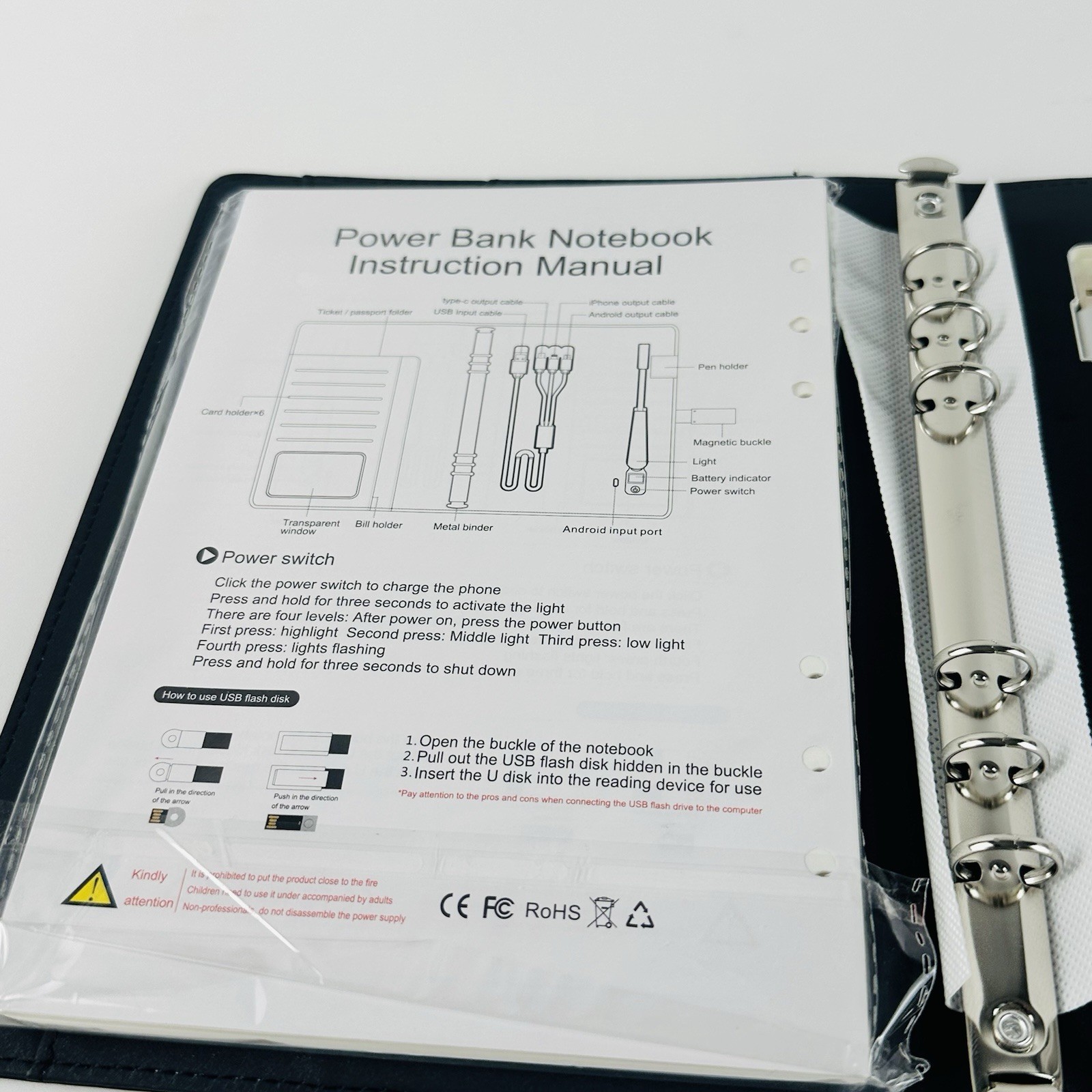 Planner 2022-2024,Personalized Notebook with Power Bank 8000MAH Wireless Charger