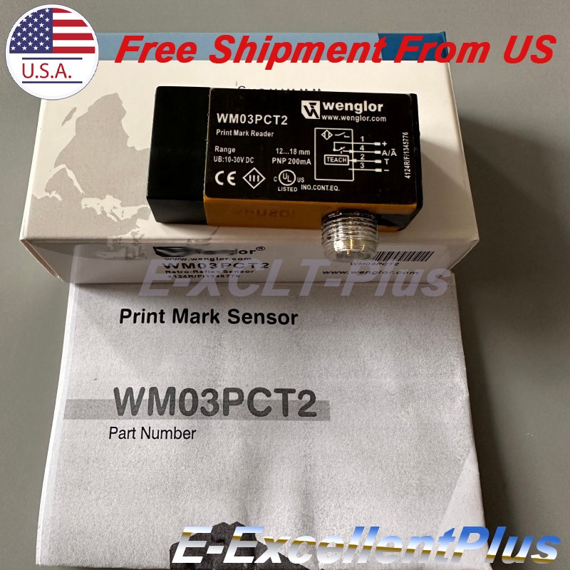 For Wenglor WM03PCT2 Photoelectric Sensor Switch 10-30V PNP 4Pin 200mA USA Stock
