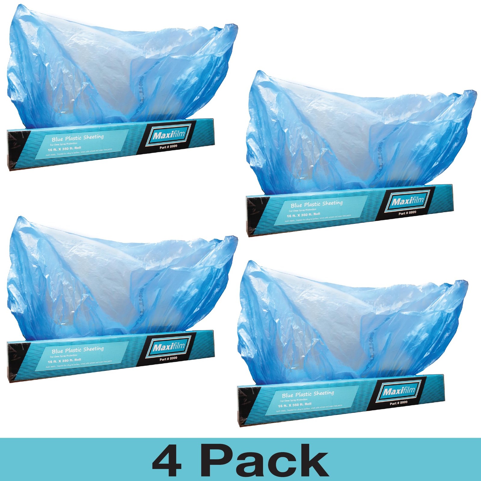 MAXIFILM 20ft x 250ft, 2Roll of Blue Overspray Paintable Masking Plastic